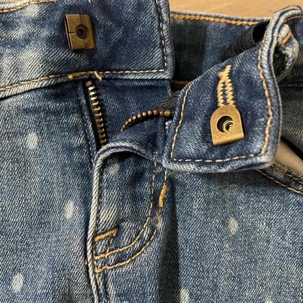 Girls Jean Bermuda polka dot jean shorts denim
